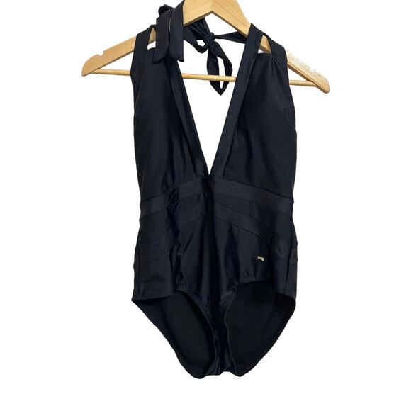 Ted Baker London Ralinda Halter One-Piece Swimsuit Black Size‎ 4 - Picture 2 of 7